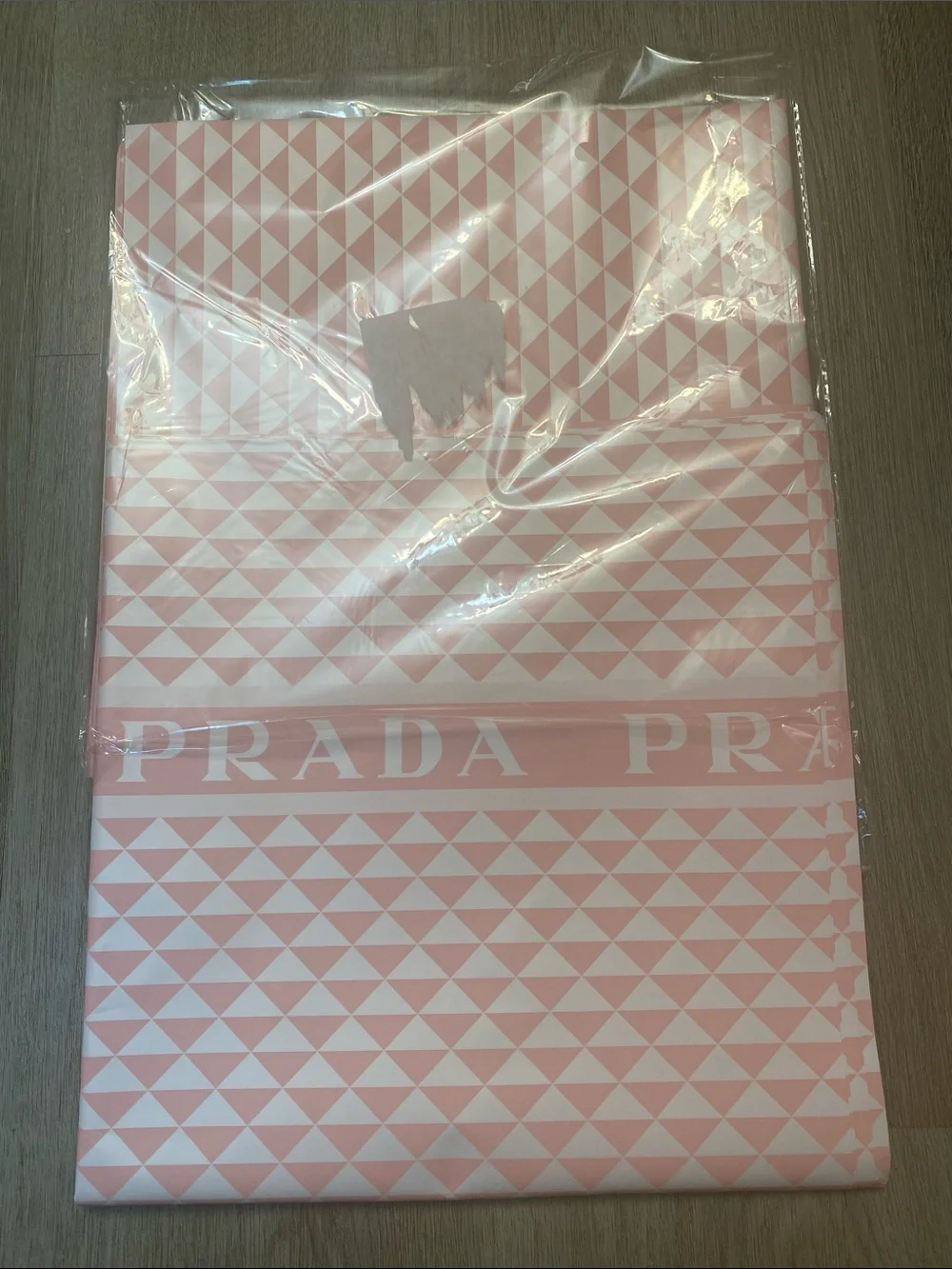 Pink & White Luxury Prada Print Gift Wrapping Paper
